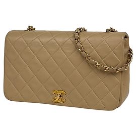 Bolsa de Ombro Chanel Matelassé Bege