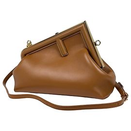 Borsa a tracolla Fendi in pelle marrone - Design 2WAY Marrone
