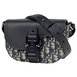 Borsa a Tracolla Christian Dior Trotter Nero Beige