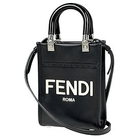 Fendi Sunshine Shopper Mini Handbag Black
