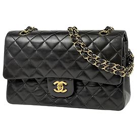 Sac à épaule Chanel Matelassé Coco Mark en cuir Noir