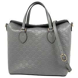 Bolsa de mão Gucci Guccissima em couro cinza Marrom