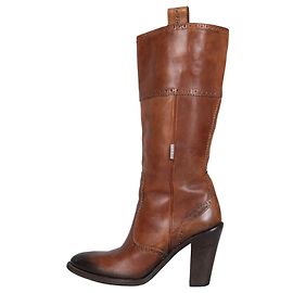 Gucci Brown Leather Logo Boots - EU 37 Pre-owned Other