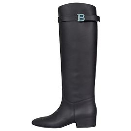 Balmain Royce Black & White Leather Boots EU 37 Pre-owned Other