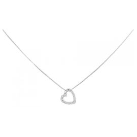 Autre Marque Colar de ouro branco Au750 e diamantes Prata