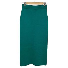 Autre Marque Gonna lunga in cotone e seta MUSE de Deuxieme Classe Verde