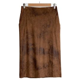 Autre Marque Jupe en daim écologique BERWICH Marron