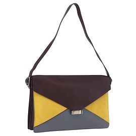 Céline CELINE Shoulder Bag Leather Bordeaux Silver Altro
