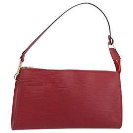 LOUIS VUITTON Epi Pochette Accessoires Pouch Red M52947 LV Other