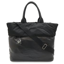 Prada Reversible Tote and Shoulder Bag Black