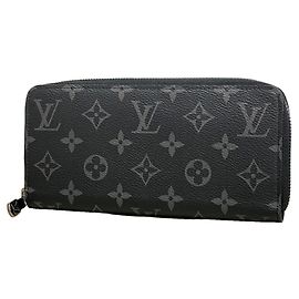 Cartera Zippy Louis Vuitton Monogram Eclipse Negro