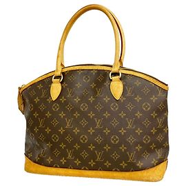 Sac à main Louis Vuitton Monogram Lockit Horizontal Marron
