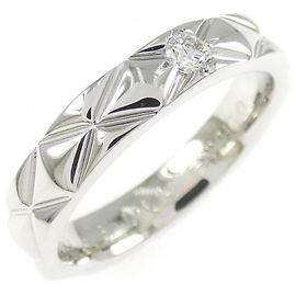 Chanel Matelassé Large Ring Silvery