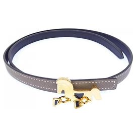 Hermès Hermes Tornade Reversible Belt Black Beige