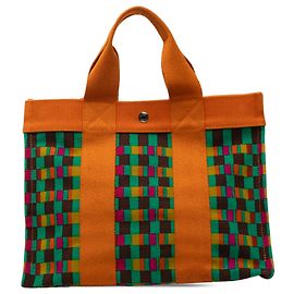 Hermès Multi Multicolor Printed Canvas Fourre Tout MM Multicolore