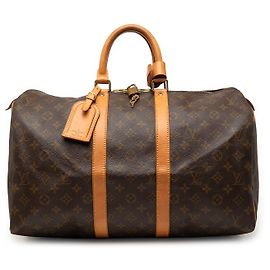 Louis Vuitton Brown Monogram Keepall 45 Marrom