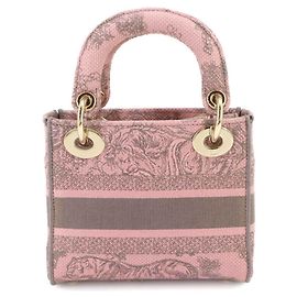 Borsa Christian Dior Lady D-Lite Mini Marrone Rosa