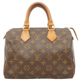 Borsa Louis Vuitton Monogram Speedy 25 Marrone