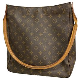 Borsa a tracolla Louis Vuitton Monogram Looping GM Marrone