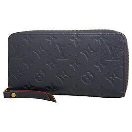 Louis Vuitton Monogram Empreinte Zippy Wallet Red
