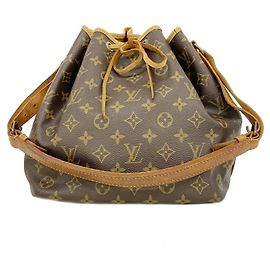 Borsa a tracolla Louis Vuitton Monogram Petit Noé Marrone