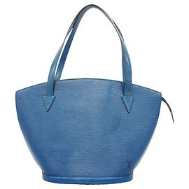 Borsa a tracolla Louis Vuitton Epi Saint Jacques Blu