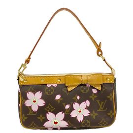 Louis Vuitton Monogram Cherry Blossom Pochette Accessoires Marron