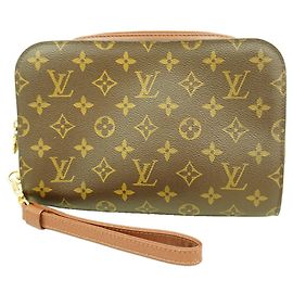 Louis Vuitton Monogram Orsay Clutch Bag Brown