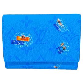 Cartera tri-fold Louis Vuitton en Pool Blue Azul