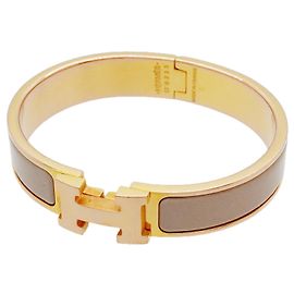 Hermès Hermes Bangle Clic Clac PM GP Plated Gold Golden