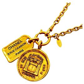 Collier Chanel plaqué or Doré
