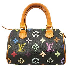 Louis Vuitton Monogram Multicolor Mini Speedy Handtasche Schwarz