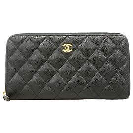 Cartera larga Chanel negra Negro