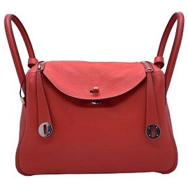Sac Hermès Lindy 30 Rose Jaipur Rouge