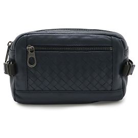 Borsa cintura Bottega Veneta Intrecciato Blu