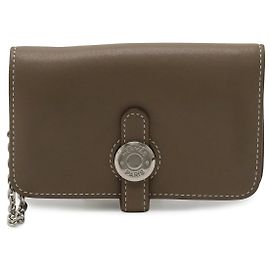 Hermès Hermes Dogon Coin Case Brown Beige