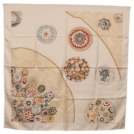 Hermès HERMES Carre 90 Scarf Silk Beige Altro