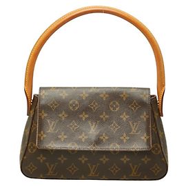 Sac à épaule Mini Looping Monogram Louis Vuitton Marron