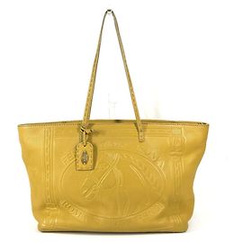 Fendi Yellow Leather Tote Bag Yellow