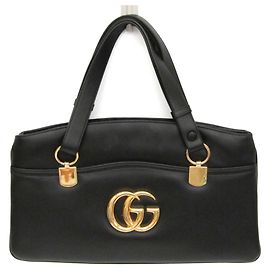 Gucci Arli Top Handle Leather Large Preto