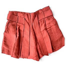 Sandro Coral Viscose Shorts Brown Dark red