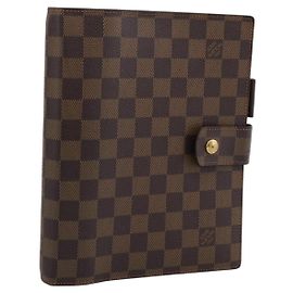 LOUIS VUITTON Damier Ebene Agenda GM Day Planner Cover R20107 LV Auth 196962 Damier ebene
