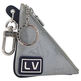 LOUIS VUITTON Monogram satellite Porte Cles Charm Silver MP2217 LV Auth 196994A Silvery