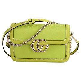 Bolsa de ombro Gucci em couro verde Verde