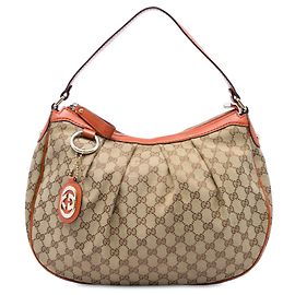 Borsa a tracolla Gucci GG Canvas Sukey Arancione Arancione