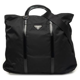 Sac cabas convertible Prada Tessuto noir Noir