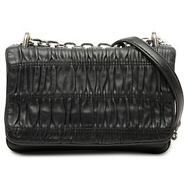 Borsa a tracolla Prada Nappa Gaufre nera Nero
