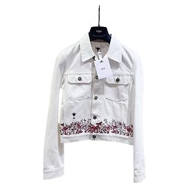 Dior Denim Jacket White Bee Embroidery Size 36 Multiple colors