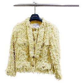 Chanel Yellow Tweed Jacket Size 34 Multiple colors