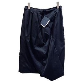 Jupe Prada Noire en Polyamide avec Pli Devant Multicolore